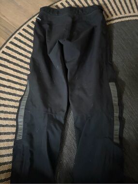 BMW ladies Black motorcycle pants Gray Ref  Side Stripes - pockets, Velcro legs